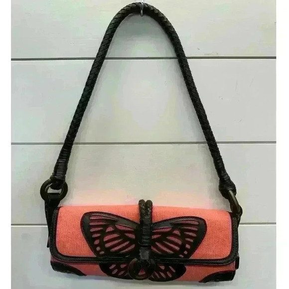 Lollipops Handbags - LOLLIPOPS PARIS ORANGE BUTTERFLY HANDBAG NEW WITHOUT TAGS